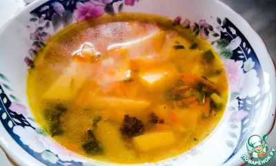 Куриный суп с манными клецками
