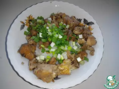 Японский омлет с курицей и рисом "Оякодон"