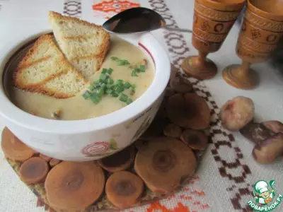 Суп-пюре с белыми грибами