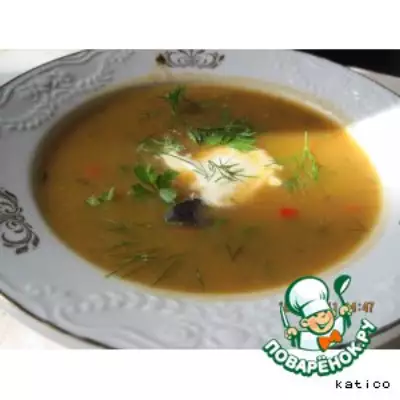 Овощной суп-пюре с баклажанами и тыквой
