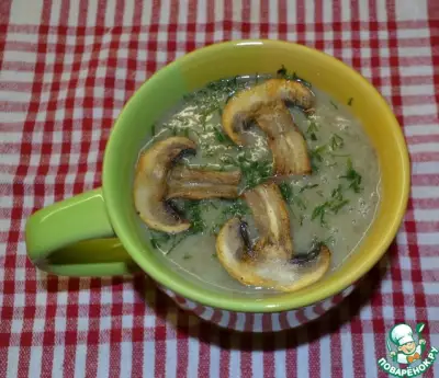 Капустно гречневый суп пюре с грибами