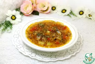 Гречневый рыбный суп с лечо