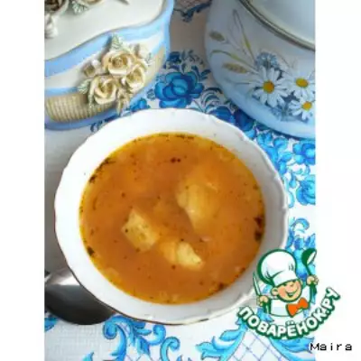 Суп из трески с томатами