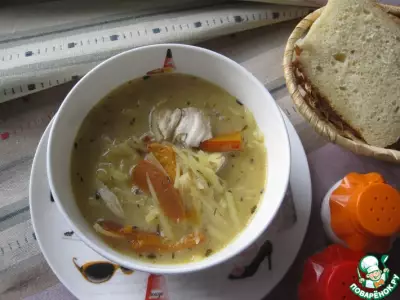 Картофельный суп с запеченной тыквой