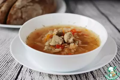 Овощной суп со свининой