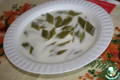 Суп с зеленой фасолью "Подбываные лопаткы"