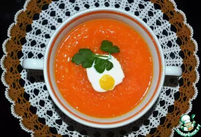 Морковный суп-пюре с имбирём и лимоном