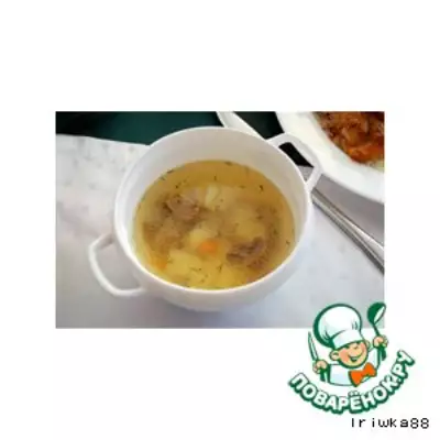 Суп грибной с картофелем
