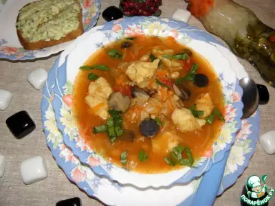 Грибной суп с клецками