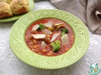 Томатный суп с брокколи