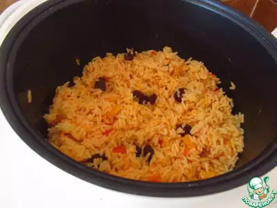Рис с овощами и изюмом в мультиварке
