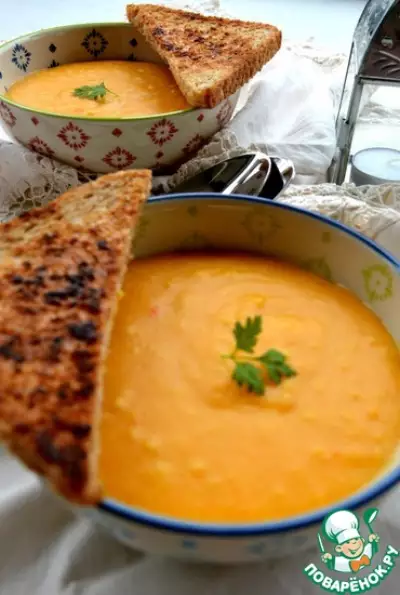 Морковно-имбирный суп с пшеном