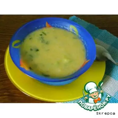 Суп пюре из патиссона с сельдереем и сладким перцем