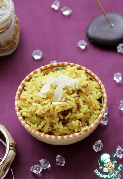 Рис по-индийски с лимоном и миндалем