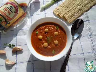 Постный суп-пюре на томатном соке