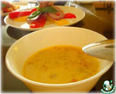Суп сырный с цветной капустой и шампиньонами