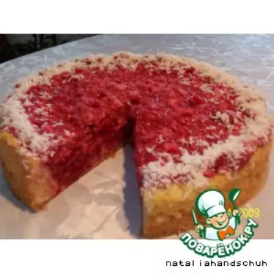 Торт-пирог Малиновое наслаждение