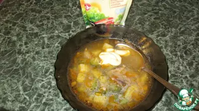Суп из брокколи с куриным мясом