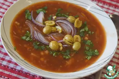 Греческий постный томатный суп