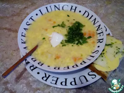 Картофельно-яичный суп на сале