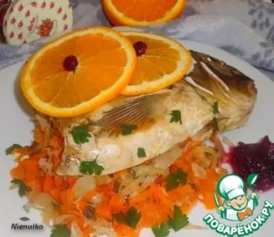 Запеченная рыба "Цитрусово-овощная фантазия" с клюквенным соусом D'arbo