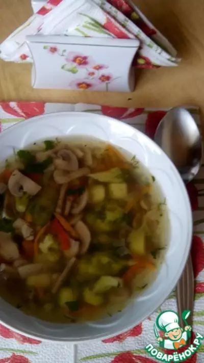 Суп с брокколи и брюссельской капустой