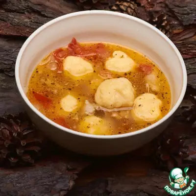 Парагвайский суп с клецками "Бори-Бори"