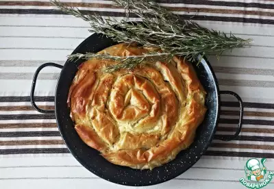 Греческий сырный пирог "Улитка"
