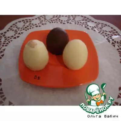 Десерт Шоколадные яйца 
