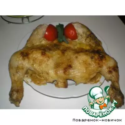 Курица с чесноком в майонезно горчичном соусе