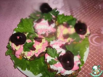 Печеночные пирожные "Розовые розы"