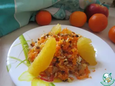 Необычный салат из моркови с семенами подсолнечника