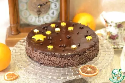 Шоколадный апельсиново-ореховый торт