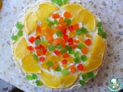 Торт бисквитный "Цветок апельсина"