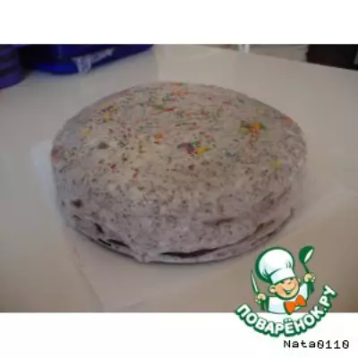 Бисквитный торт с кремом из творога