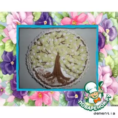 Торт шоколадный Вишня в цвету для Оленьки Бабич