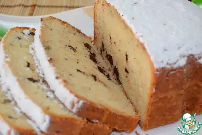 Простой кекс с шоколадом в хлебопечке