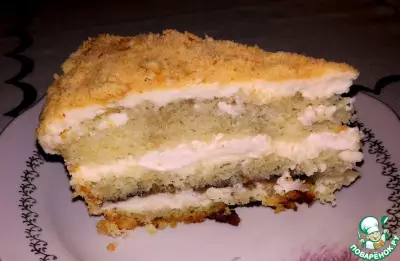 Торт бисквитный с творожным кремом "Экстра"
