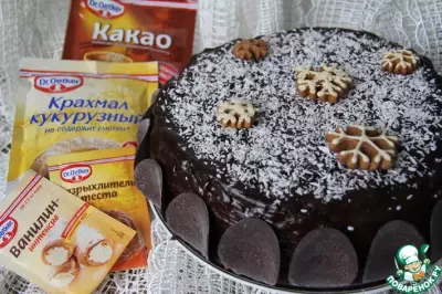 Шоколадно-кокосовый торт "Саша"