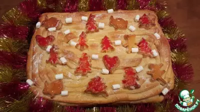 Новогодний сладкий пирог "Ёлки в платьях"