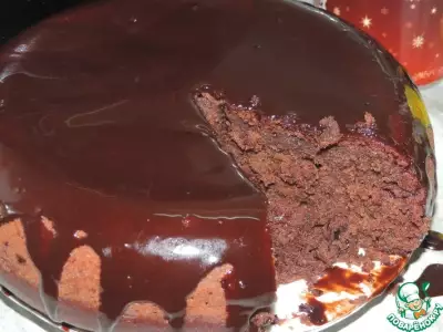 Шоколадный торт на подсолнечном масле с шоколадной глазурью