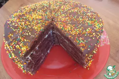 Торт "Шоколад на кипятке" на сковороде