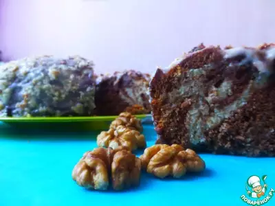 Торт "Зебра с орехом"