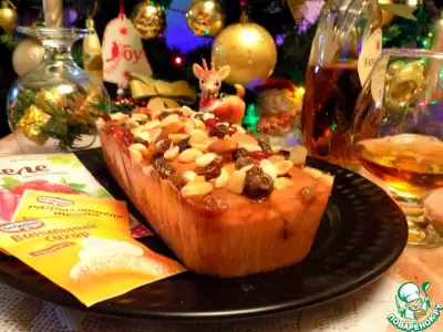 Рождественский кекс в малиновом желе
