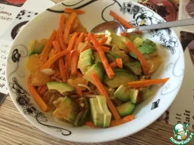 Салат с авокадо и апельсином