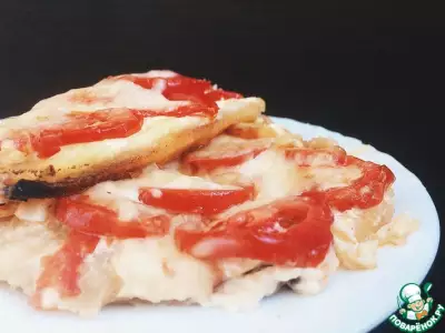 Кабачки с сыром и помидорами «Огоньки»