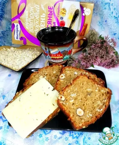 Кофейно-овсяный хлеб с орехами