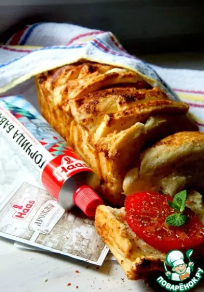 Итальянский хлеб "Гармошка" с горчицей