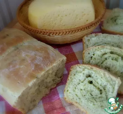 Пшеничный хлеб с сыром и укропом