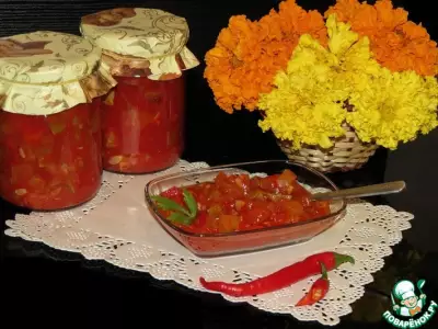 Салат из кабачков и перца на зиму